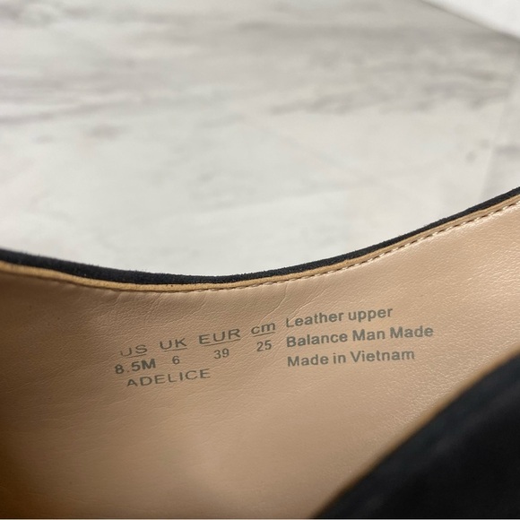 27 Edit Adelice Black Suede Pointy Toe Pump 8 1/2 M - Picture 10 of 13